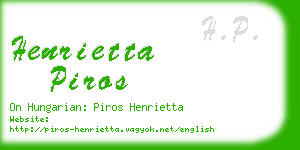 henrietta piros business card